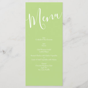 Yellow & Green Spring Rose Vintage Wedding Menu