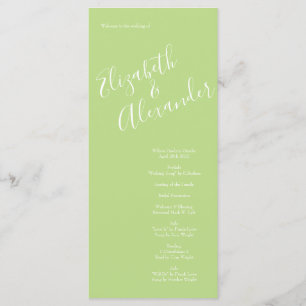 Yellow & Green Spring Rose Vintage Wedding Menu