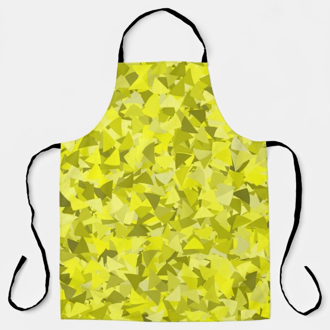 Yellow Green Triangle Pattern Apron (Front)