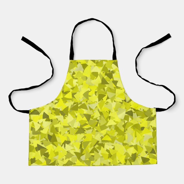 Yellow Green Triangle Pattern Apron (Front)