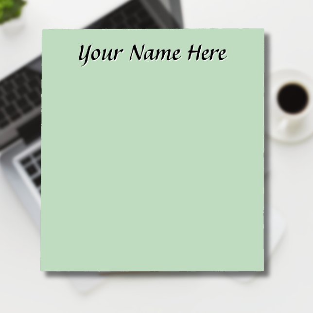 Yellow Green Unique Personalised Teacher Gifts Notepad (Creator Uploaded)