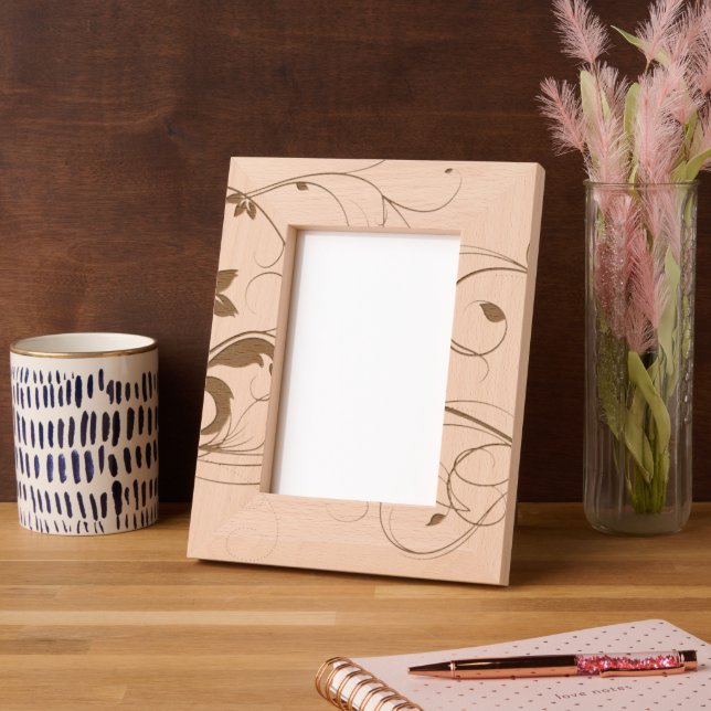 Yellow  Green Vine Etched Frames (Left)