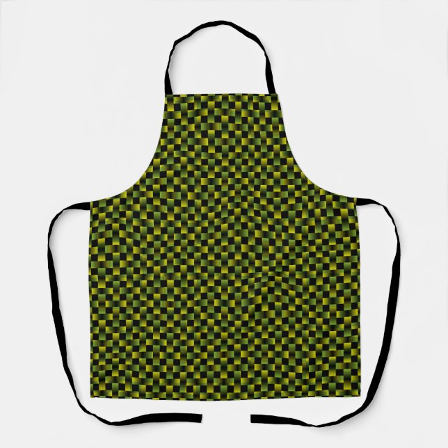 Yellow Green Weave Pattern Apron (Front)
