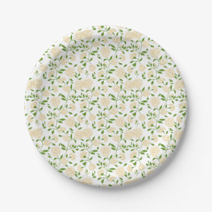 Yellow Greenery Dandelion Wildflower Garden Paper Plate