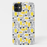 yellow grey bean retro pattern for home decor