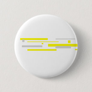 Yellow Grey Blocks Abstract Art 6 Cm Round Badge