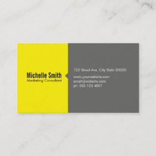 Yellow & Grey Business Card