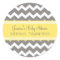 Yellow Grey Chevron Baby Shower Favour Stickers