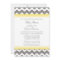 Yellow Grey Chevron Custom Baby Shower Invitations