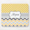 Yellow Grey Chevron Personalised Mousepad