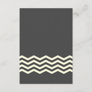 Yellow & Grey Chevron RSVP