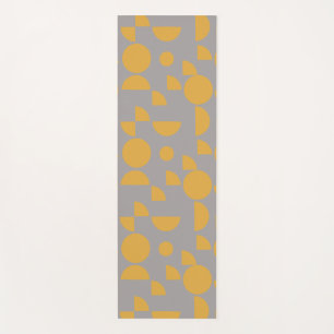 Yellow Grey Modern Elegant Geometric Tribal Yoga Mat