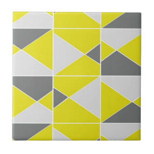 Yellow Grey Pattern Tile