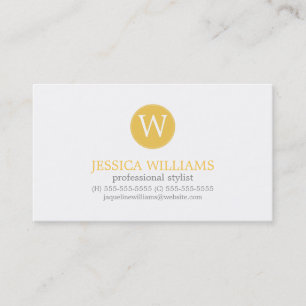 Yellow Grey Zigzag Ikat Pattern Business Card