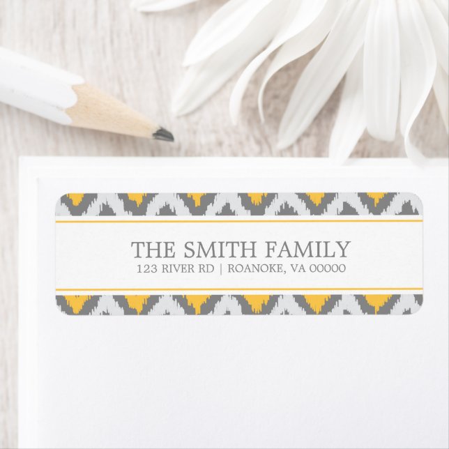 Yellow Grey Zigzag Tribal Pattern (Insitu)