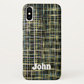 Yellow Grid Lines Art Pattern iPhone Case-Mate iPhone Case
