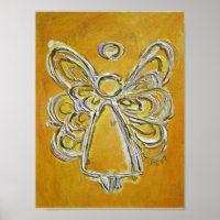 Yellow Guardian Angel Poster Art Prints