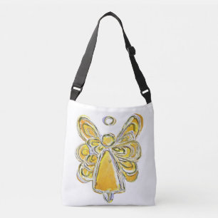 Yellow Guardian Angel Purse Art Cross Body Bag