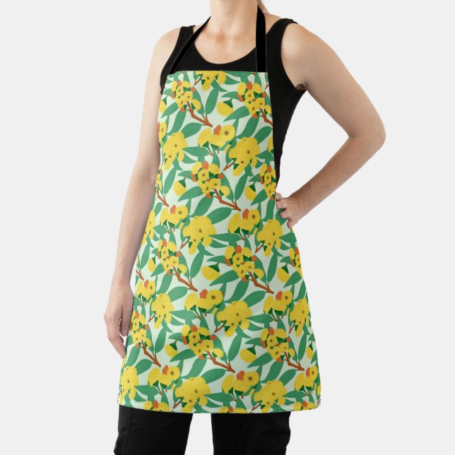 Yellow Gum Tree Flowers Apron (Insitu)