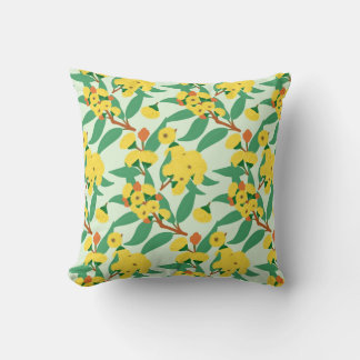 Yellow Gum Tree Flowers Cushion