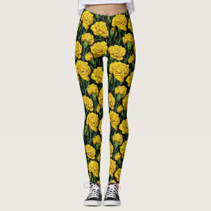 Yellow Gym Carnation Inspired Gift Sets For Women Leggings