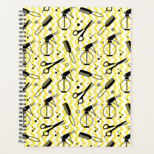 Yellow Hairdresser Tool Pattern Planner