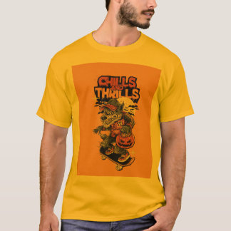 Yellow half sleeve T-shirt with Wolf design 