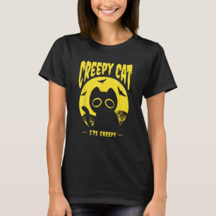 Yellow Halloween Cat Bats T-Shirt