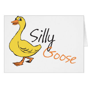 Yellow Hand Drawn Silly Goose Baby Goose Cartoon