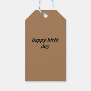 yellow happy birth day gift tage gift tags