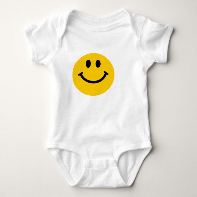 Yellow happy face baby shirt (Front)