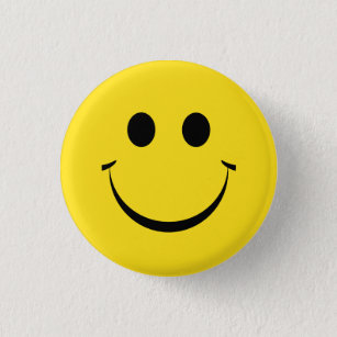 Yellow Happy Face Birthday Cute  3 Cm Round Badge