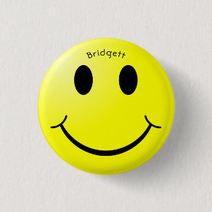 Yellow Happy Face Custom 3 Cm Round Badge