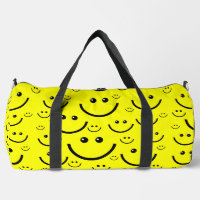 yellow happy face pattern print