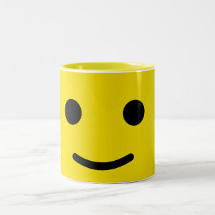 Yellow Happy Face Two-Tone Coffee Mug