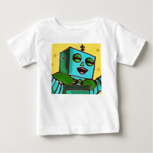 Yellow Happy Robot Infant T-Shirt