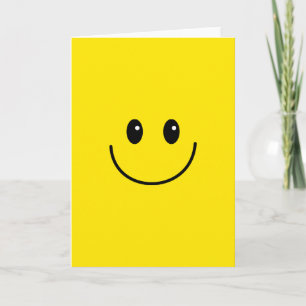 Yellow Happy Smiling Face Card