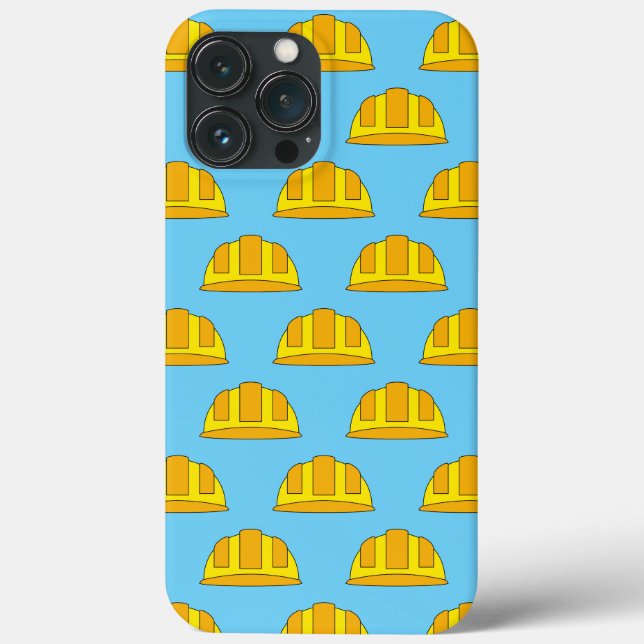 Yellow Hard Hat Cartoon Case-Mate iPhone Case (Back)