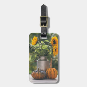 Yellow Hardy Sunflower Art Best Sunflower Photos Luggage Tag