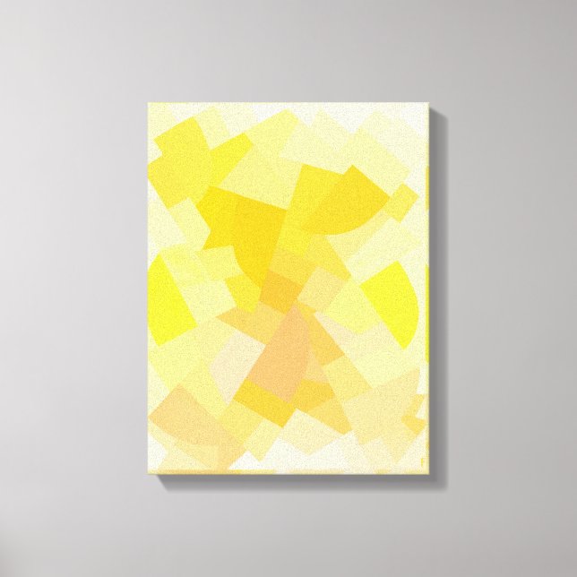 Yellow Harmony Geometric Canva Art Print (Front)