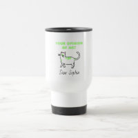 Yellow Haughty Cat Travel Mug
