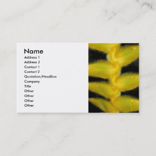 Yellow Hawaiian Heliconia Business Card