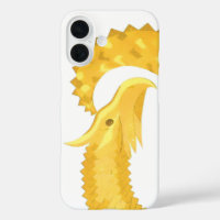 Yellow heart dragon on white