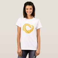Yellow heart dragon on white