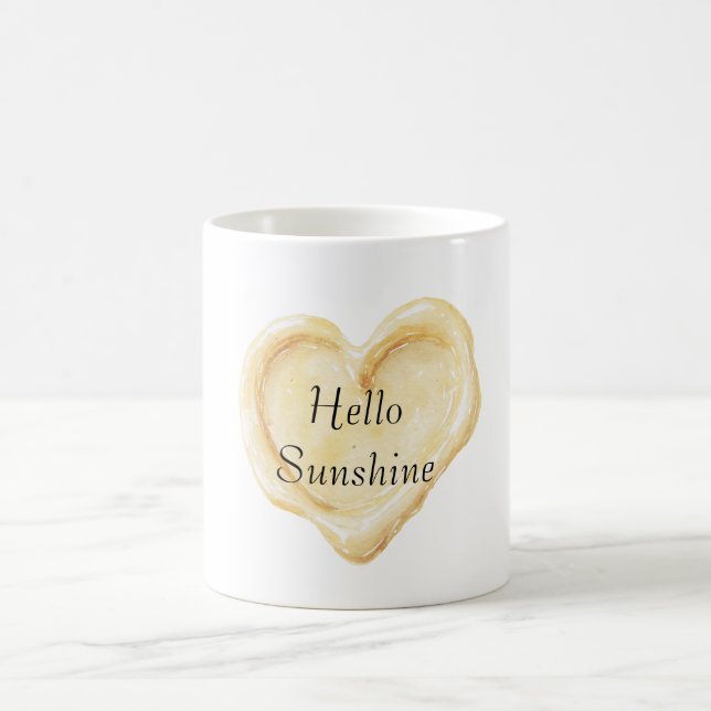 Yellow Heart Hello Sunshine Coffee Mug (Center)