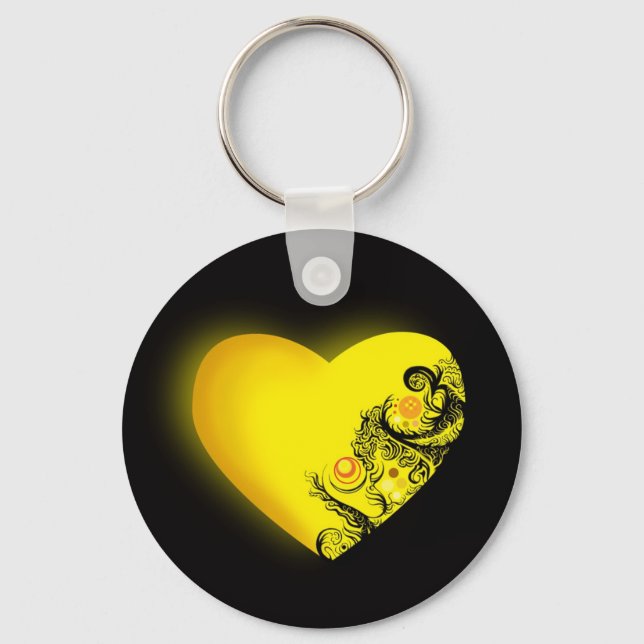 Yellow heart key ring (Front)