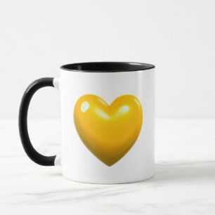 Yellow Heart Mug