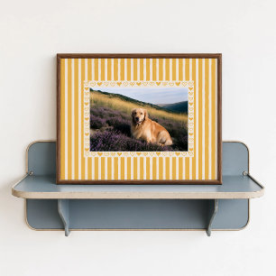 Yellow Heart Photo Poster - Custom Picture Gift