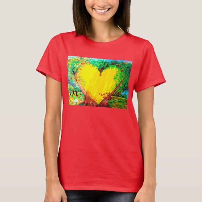 yellow heart t-shirt (Front)