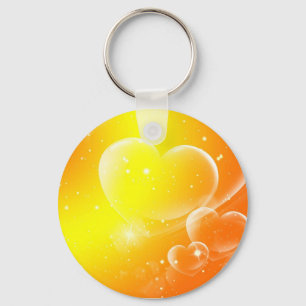 Yellow Hearts Key Chain